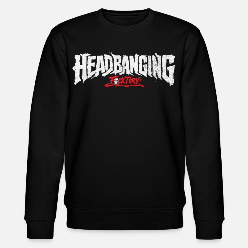 Logo de headbanging blanc - Sweat bio CHANGER Stanley/Stella Unisexe - noir