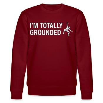 Totally Grounded Klettern - Stanley/Stella Unisex Bio-Sweatshirt CHANGER  - Burgunderrot - Vorne - Nik (191cm) & Marisol (170cm)
