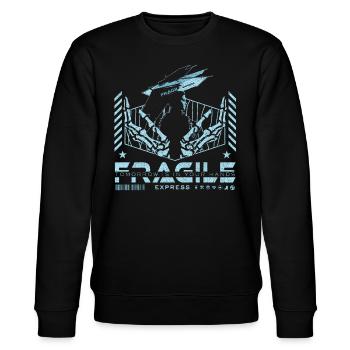 Futuristic Tech Design - Stanley/Stella CHANGER Unisex Organic Sweatshirt - black - Front - Nik (191cm) & Marisol (170cm)