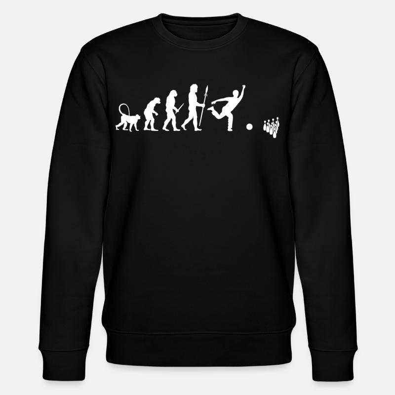 Evolution of Bowling - Stanley/Stella CHANGER Unisex Organic Sweatshirt - black