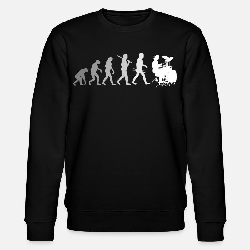 Evolution of Drums Drummer Shirt - Stanley/Stella Unisex Bio-Sweatshirt CHANGER - Schwarz