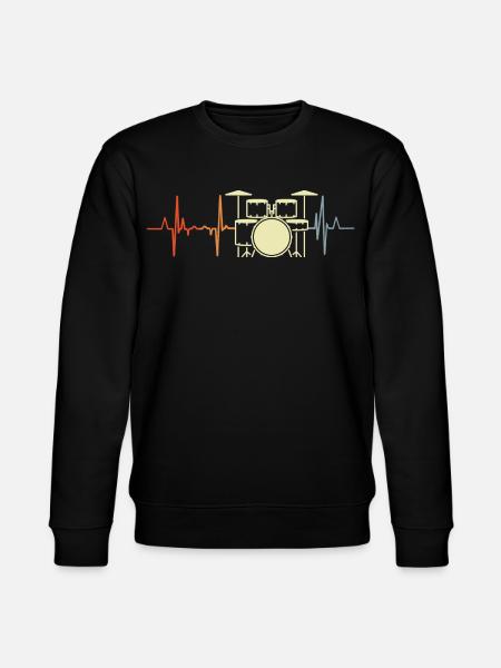 I love rock, music, palpitations - Stanley/Stella CHANGER Unisex Organic Sweatshirt - black