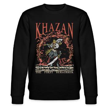 Berserker Warrior - Stanley/Stella CHANGER Unisex Organic Sweatshirt - black - Front - Nik (191cm) & Marisol (170cm)