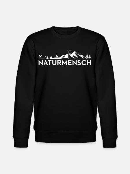 Nature Man Outdoor Camping Motif - Stanley/Stella CHANGER Unisex Organic Sweatshirt - black