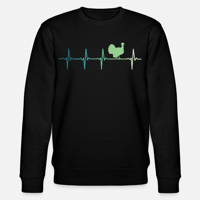 dinde Battement de cœur dindon - Sweat bio CHANGER Stanley/Stella Unisexe - noir