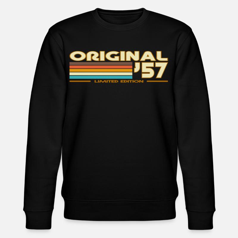 Rétro Stripes 70s Original57 - Sweat bio CHANGER Stanley/Stella Unisexe - noir