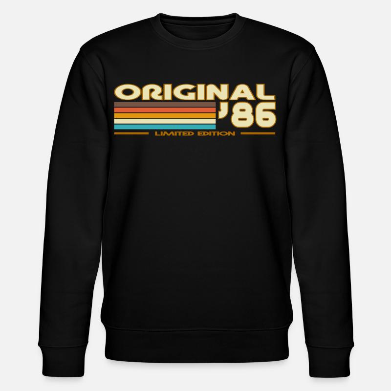 Original 86 Retro Rainbow - Stanley/Stella Unisex Bio-Sweatshirt CHANGER  - Schwarz
