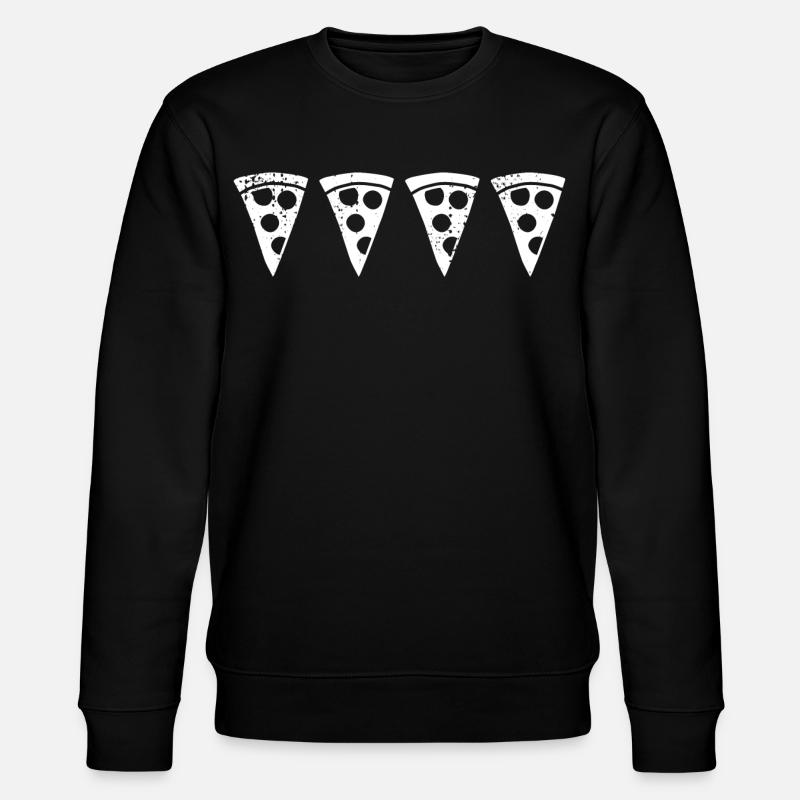 Retro Pizzastück - Stanley/Stella Unisex Bio-Sweatshirt CHANGER - Schwarz