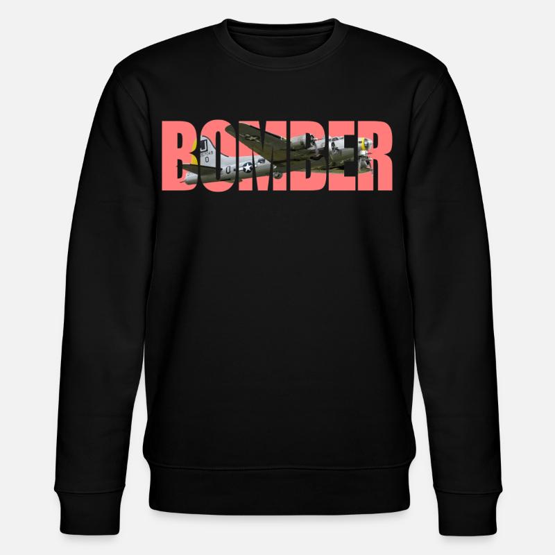 Bomber B-17 Flying Fortress - Stanley/Stella Unisex Bio-Sweatshirt CHANGER  - Schwarz