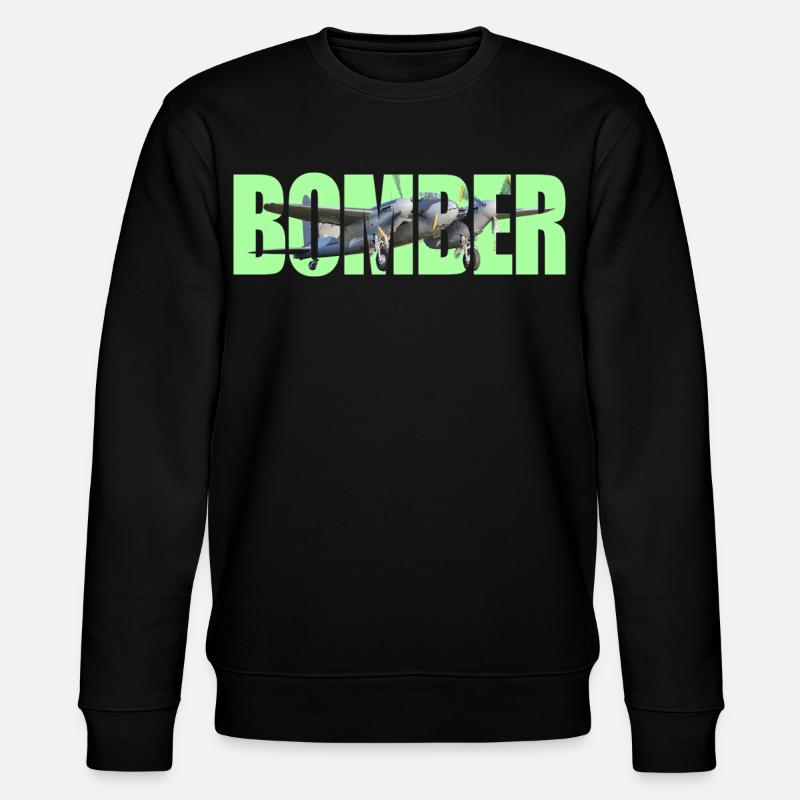 Bomber DH.98 Mosquito - Stanley/Stella Unisex Bio-Sweatshirt CHANGER  - Schwarz