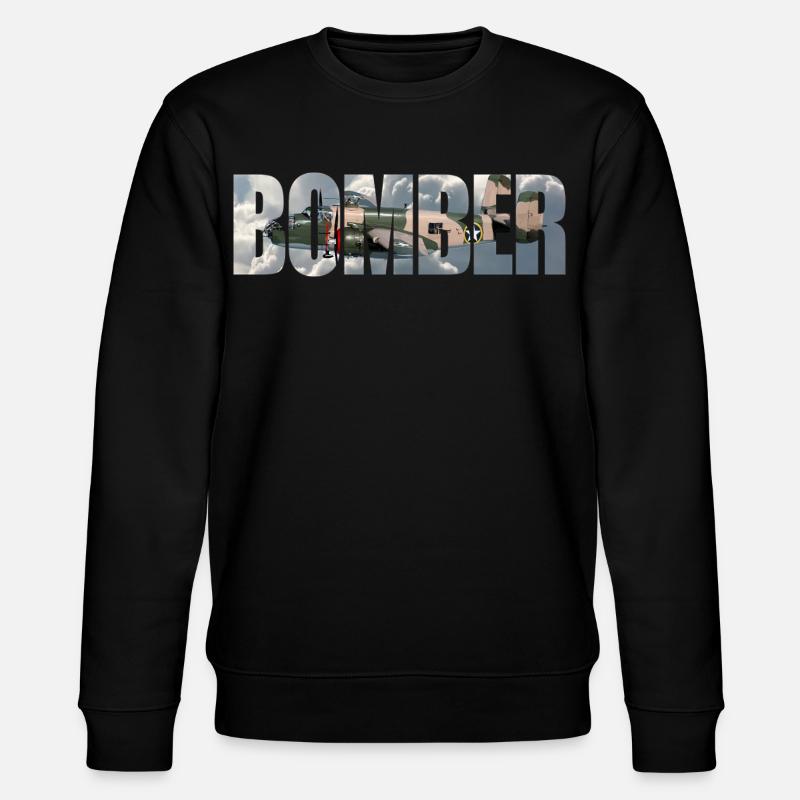 Bomber B-25 Mitchell - Stanley/Stella CHANGER Unisex Organic Sweatshirt - black