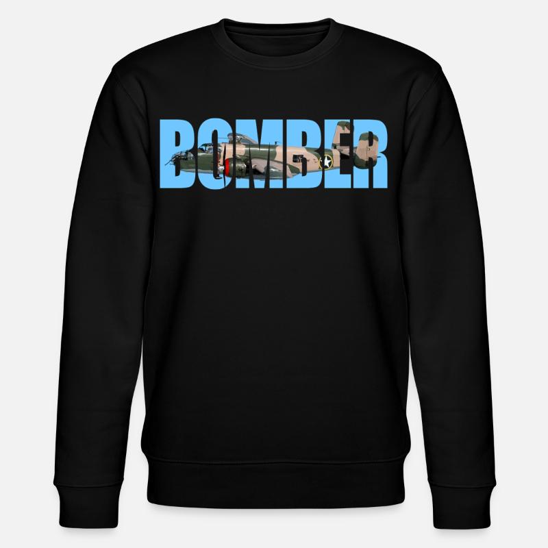 Bomber B-25 Mitchell - Stanley/Stella Unisex Bio-Sweatshirt CHANGER  - Schwarz