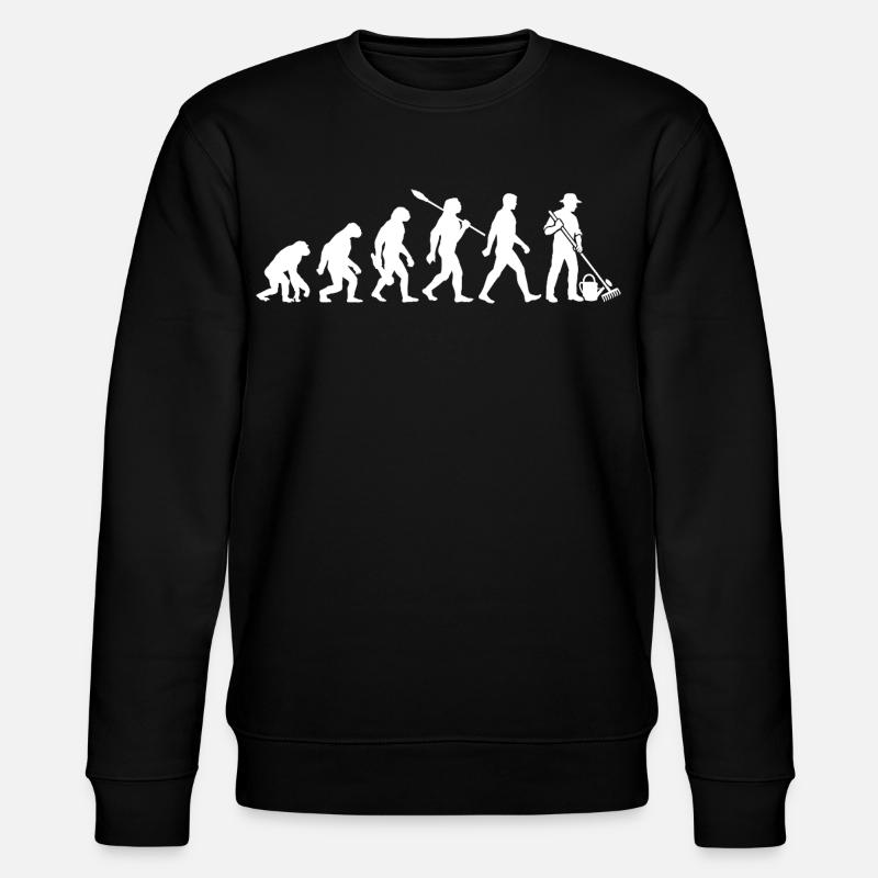 Evolution - Gärtner - Garten - Gartenarbeit - Stanley/Stella Unisex Bio-Sweatshirt CHANGER  - Schwarz