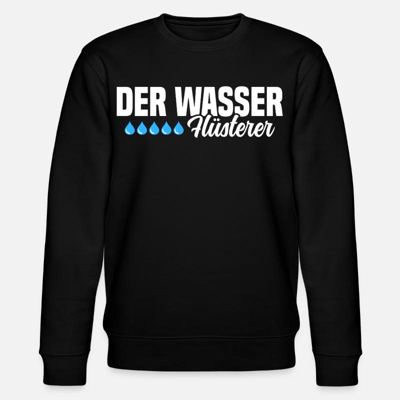 Der Wasser Flüsterer - Stanley/Stella Unisex Bio-Sweatshirt CHANGER  - Schwarz
