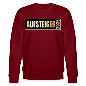 Aufsteiger 2026 Aufstieg - Stanley/Stella Unisex Bio-Sweatshirt CHANGER  - Burgunderrot - Vorne - Nik (191cm) & Marisol (170cm)
