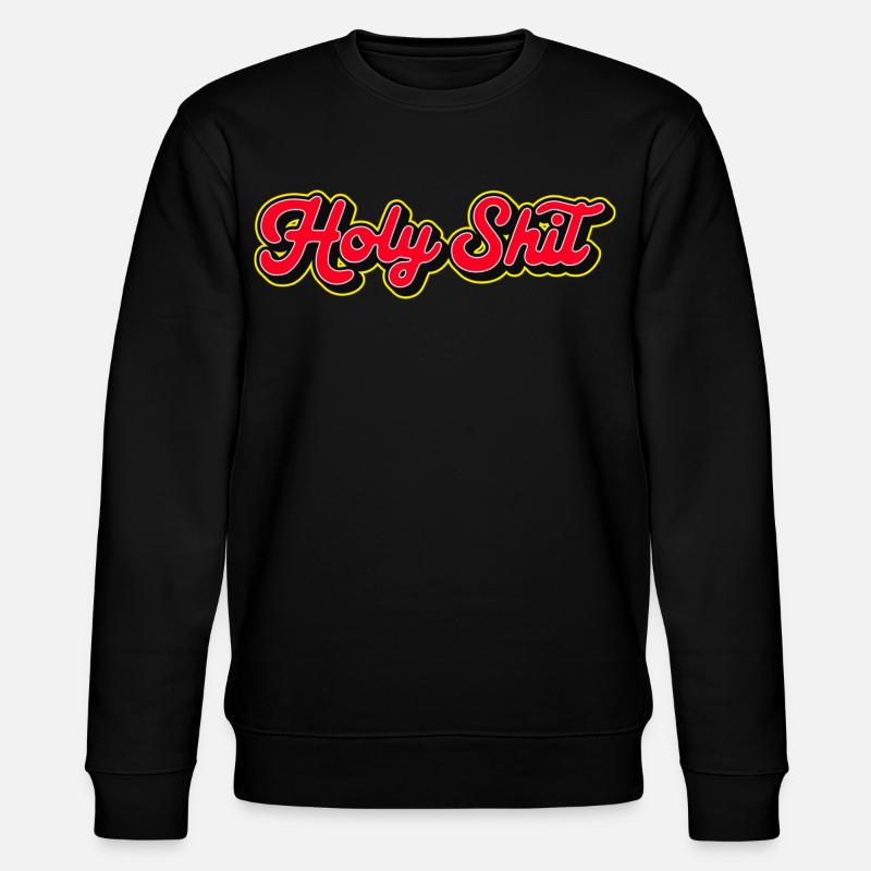 Holy Shit 3D Red Script - Stanley/Stella CHANGER Unisex Organic Sweatshirt - black