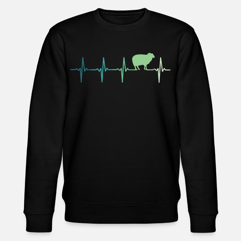 Schafsherzschlag Schaf, Schaf, Schaf - Stanley/Stella Unisex Bio-Sweatshirt CHANGER  - Schwarz