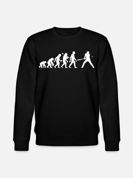 Baseball Evolution Baseball Player Batsman - Stanley/Stella CHANGER Unisex Organic Sweatshirt - black