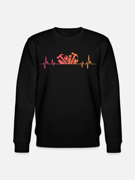 DIY Sunset Heartbeat DIY - Stanley/Stella CHANGER Unisex Organic Sweatshirt - black