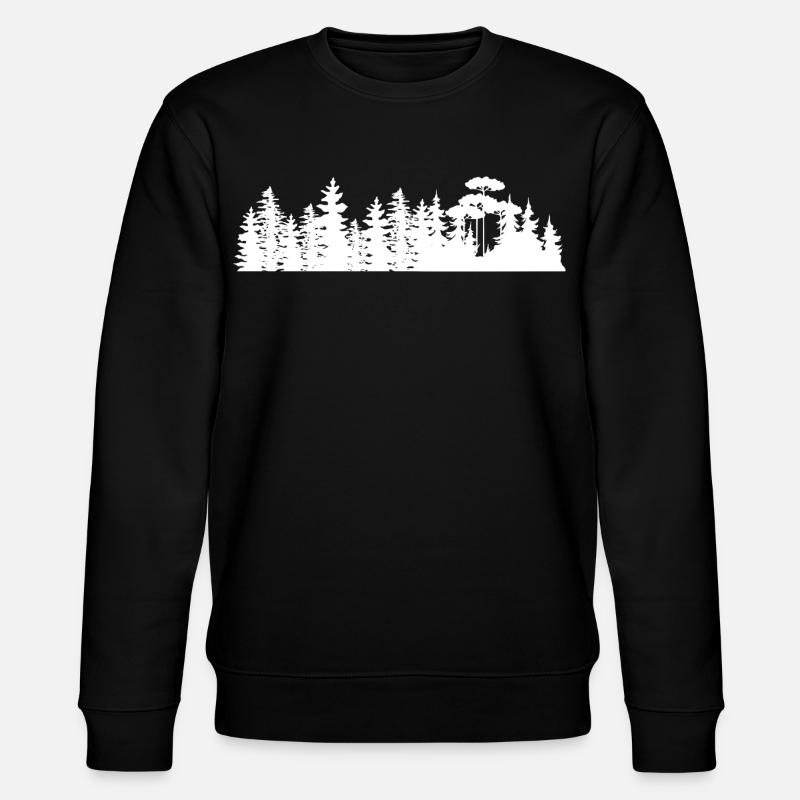 Waldlandschaft Silhouetten Design - Stanley/Stella Unisex Bio-Sweatshirt CHANGER  - Schwarz