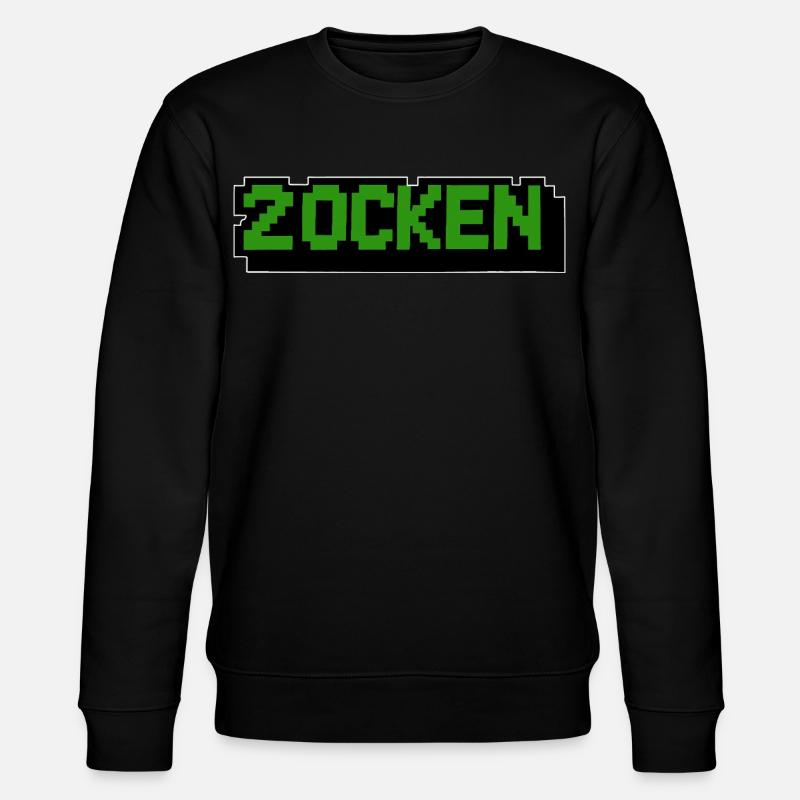 Lettering Zocken Retro Computer - Sweat bio CHANGER Stanley/Stella Unisexe - noir