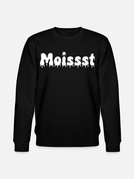 Moist Dripping Text - Stanley/Stella CHANGER Unisex Organic Sweatshirt - black
