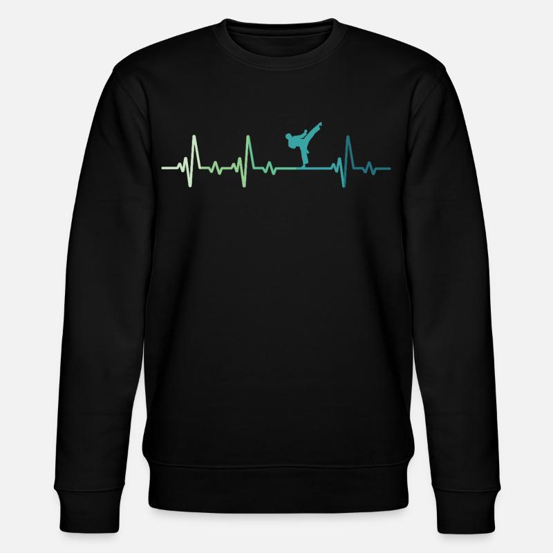 Taekwondo Taekwondo Herzschlag - Stanley/Stella Unisex Bio-Sweatshirt CHANGER - Schwarz
