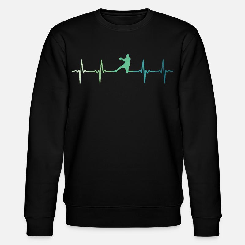 Handball battement de coeur handball  - Sweat bio CHANGER Stanley/Stella Unisexe - noir