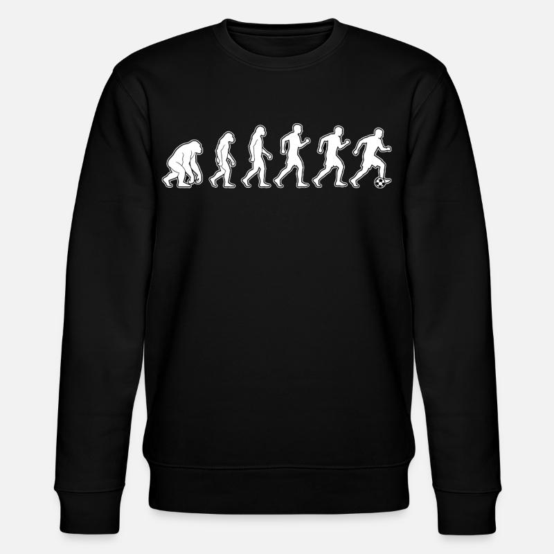 Evolution zum Fußballspieler - Stanley/Stella Unisex Bio-Sweatshirt CHANGER - Schwarz