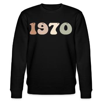 1970 - Stanley/Stella CHANGER Unisex Organic Sweatshirt - black - Front - Nik (191cm) & Marisol (170cm)