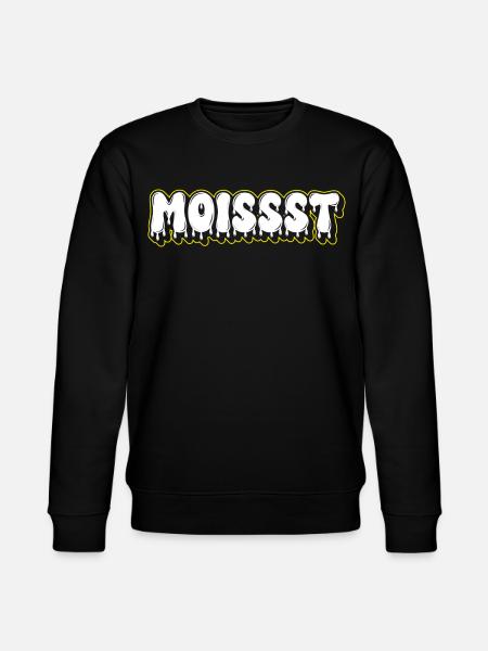 Moist Fat Font Wordmark - Stanley/Stella CHANGER Unisex Organic Sweatshirt - black
