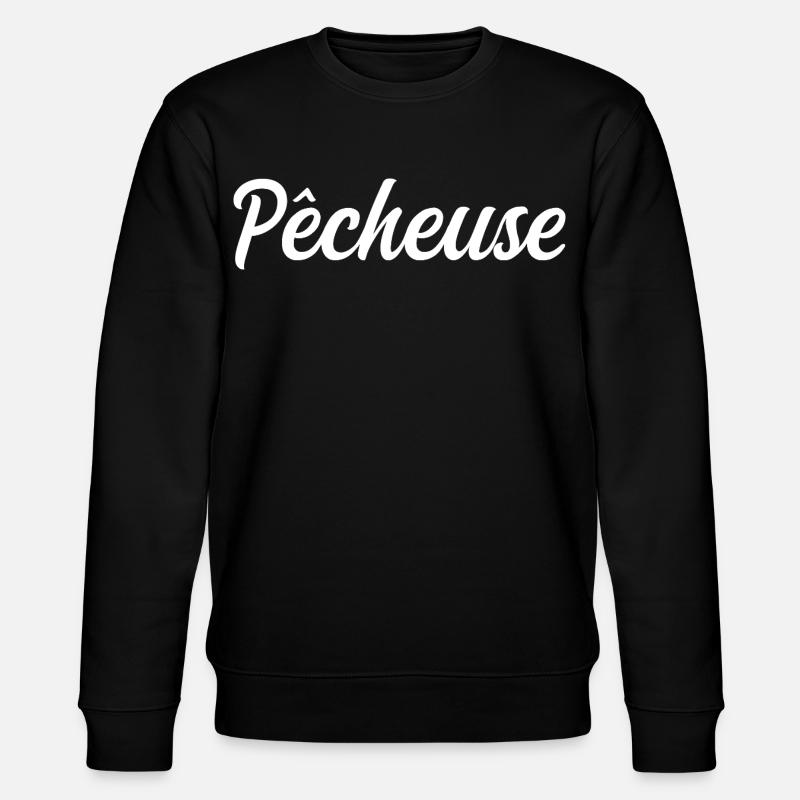 Pêcheuse Passionnée Pêche Eau Canne Poisson - Sweat bio CHANGER Stanley/Stella Unisexe - noir