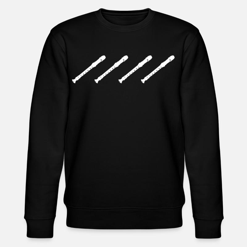 Retro Flöten - Stanley/Stella Unisex Bio-Sweatshirt CHANGER  - Schwarz