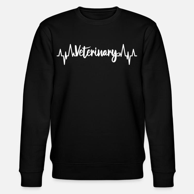 Tierarzt Herzschlag - Stanley/Stella Unisex Bio-Sweatshirt CHANGER - Schwarz