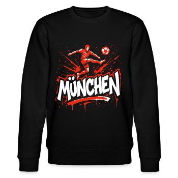 München Fußball Fan - Stanley/Stella Unisex Bio-Sweatshirt CHANGER  - Schwarz - Vorne - Nik (191cm) & Marisol (170cm)