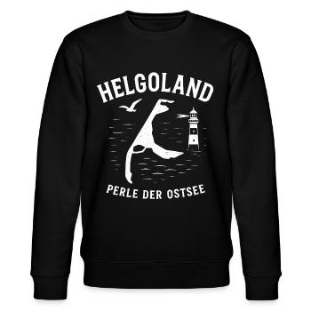 Helgoland Perle der Ostsee Sylt Lustig - Stanley/Stella Unisex Bio-Sweatshirt CHANGER  - Schwarz - Vorne - Nik (191cm) & Marisol (170cm)