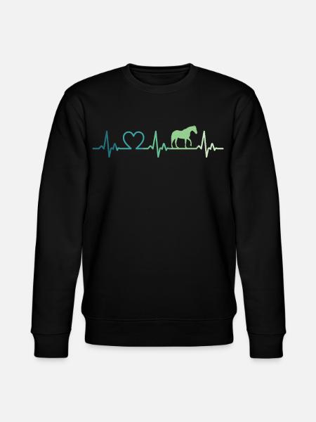 Mein Pferd, Herzschlag, Pferde, - Stanley/Stella Unisex Bio-Sweatshirt CHANGER  - Schwarz