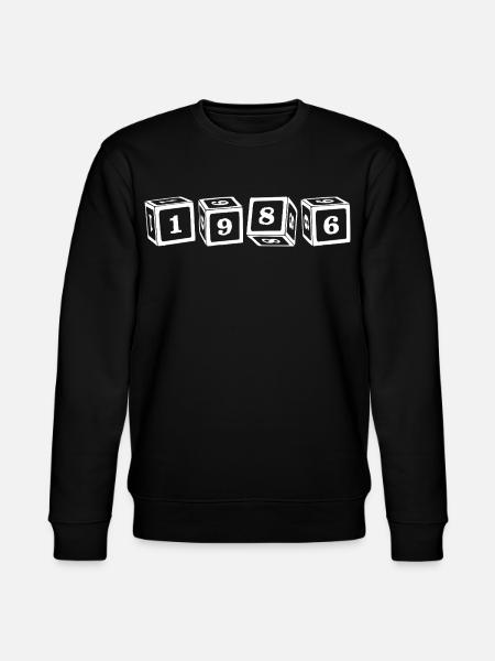 1976 50th Birthday - Stanley/Stella CHANGER Unisex Organic Sweatshirt - black