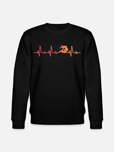 Jiu Jitsu Sunset Heartbeat Jiu-jitsu - Stanley/Stella CHANGER Unisex Organic Sweatshirt - black