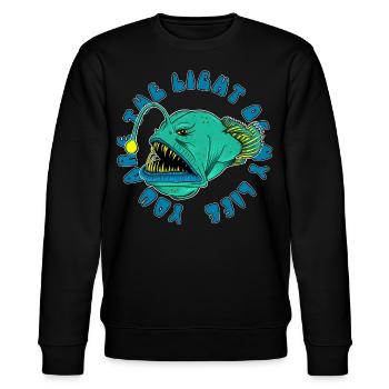 ANGLER FISH - Stanley/Stella CHANGER Unisex Organic Sweatshirt - black - Front - Nik (191cm) & Marisol (170cm)