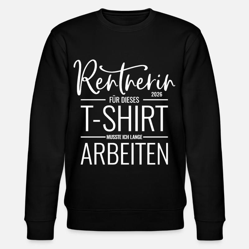 Rentnerin 2026 - Stanley/Stella Unisex Bio-Sweatshirt CHANGER  - Schwarz