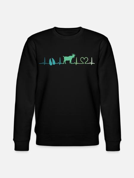 Goat heartbeat gift goats - Stanley/Stella CHANGER Unisex Organic Sweatshirt - black