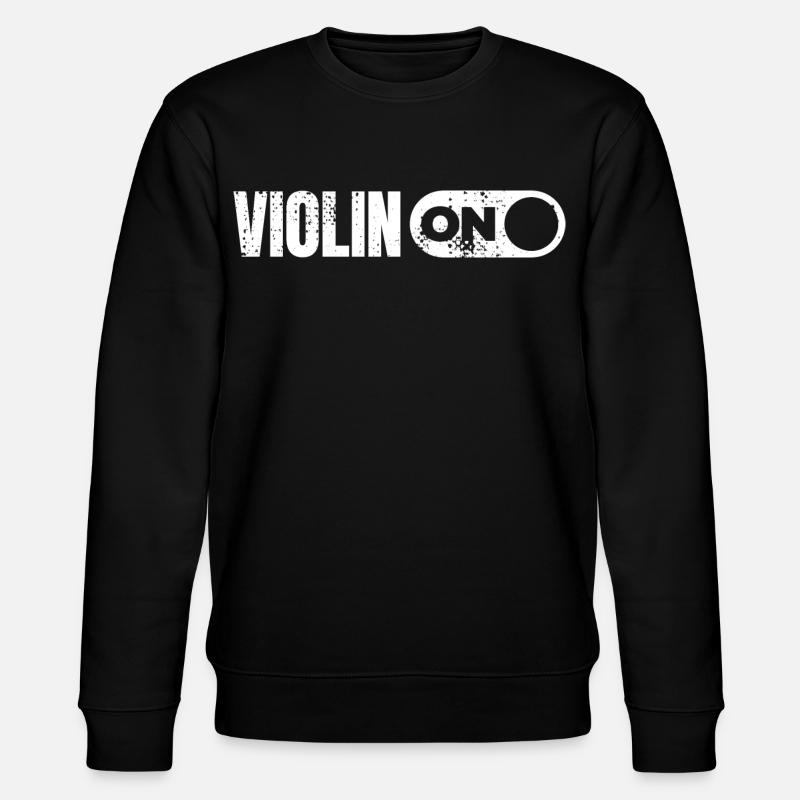 Lustige Violine - Stanley/Stella Unisex Bio-Sweatshirt CHANGER  - Schwarz