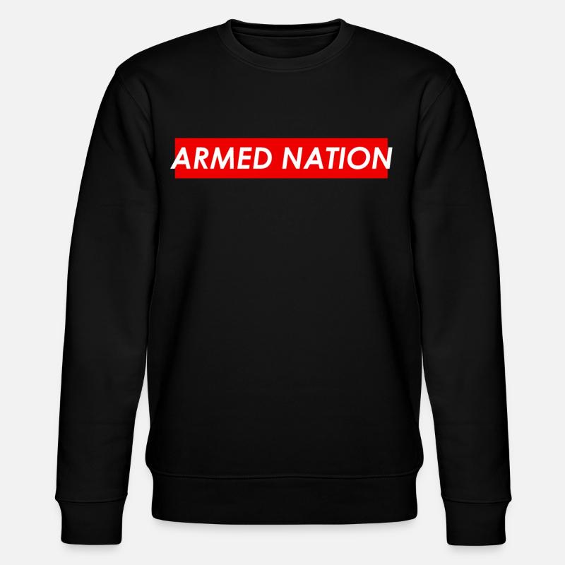 ARMED NATION 2019 LOGO REDBOX - Stanley/Stella Unisex Bio-Sweatshirt CHANGER - Schwarz