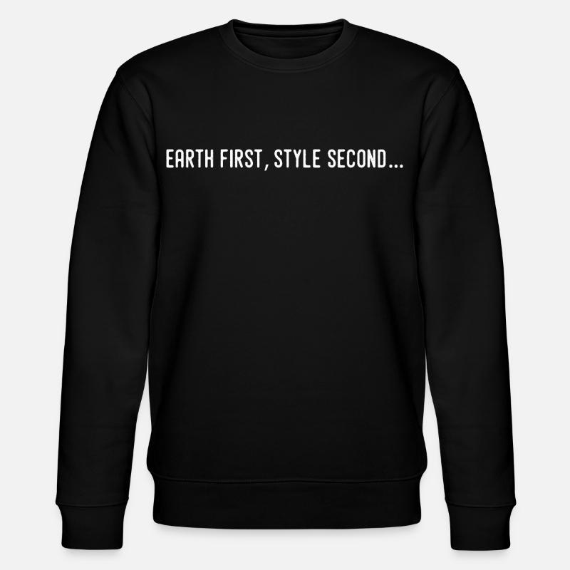 Earth first, second style... - Stanley/Stella CHANGER Unisex Organic Sweatshirt - black