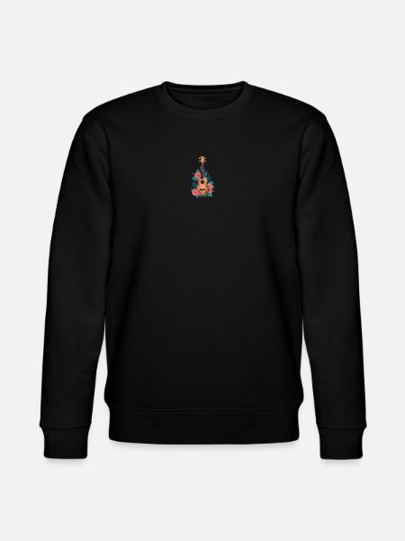 Cartoon Ukulele - Stanley/Stella CHANGER Unisex Organic Sweatshirt - black