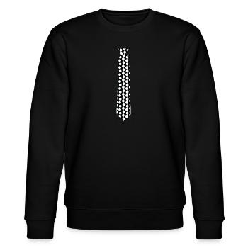 Tie Dots - Dots noir blanc motif - - Sweat bio CHANGER Stanley/Stella Unisexe - noir - Devant - Nik (191cm) & Marisol (170cm)
