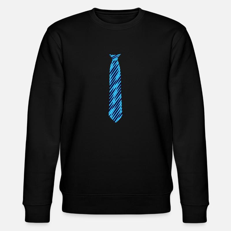krawatte muster schraeg blau - Stanley/Stella Unisex Bio-Sweatshirt CHANGER  - Schwarz