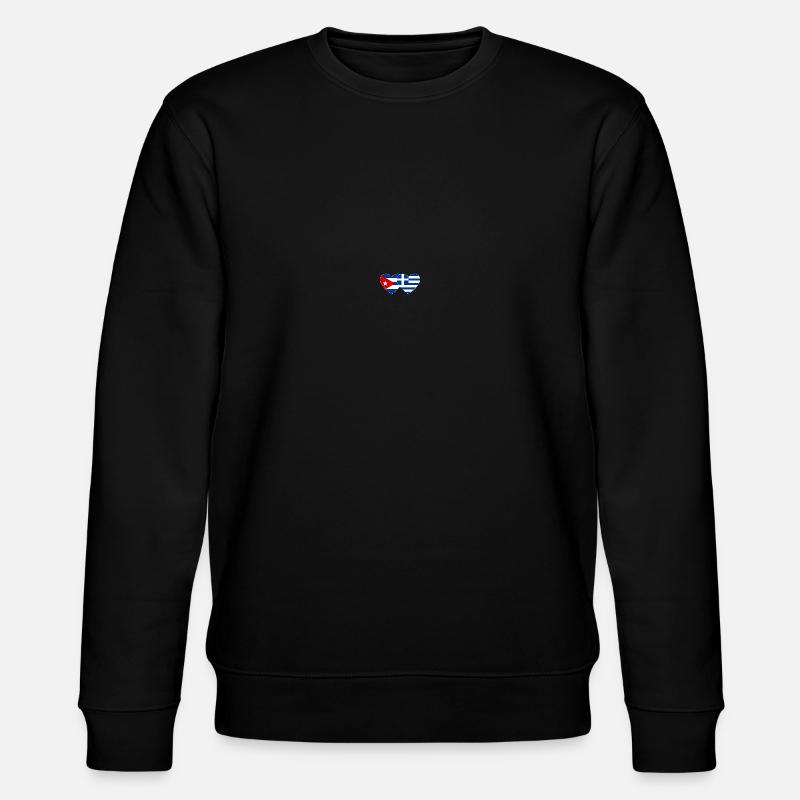 Cuba Grèce Drapeau Coeur - Sweat bio CHANGER Stanley/Stella Unisexe - noir