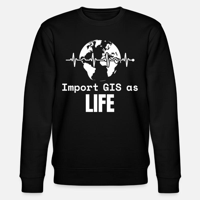 GIS Life Geospatial Mapping Datenanalyse - Stanley/Stella Unisex Bio-Sweatshirt CHANGER - Schwarz